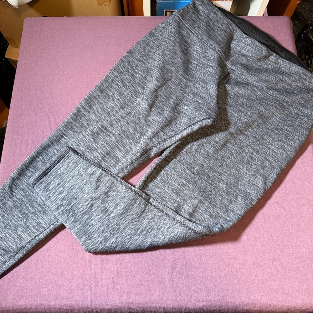 Athleta Altitude Tight Polartec Power Stretch Legging Heathered Gray - Size 1X